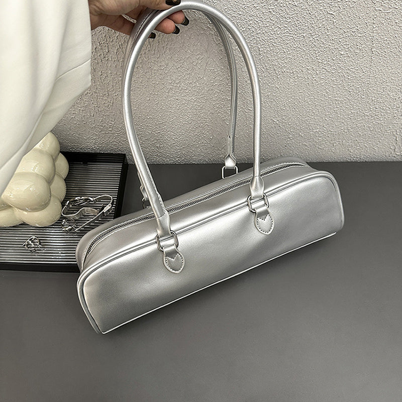 Retro Shoulder Bag – PU Leather Baguette Handbag for Women – image 7