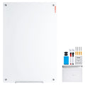 Magnetic Glass Whiteboard 48 x 32 in, Frameless Dry Erase Board – image 1