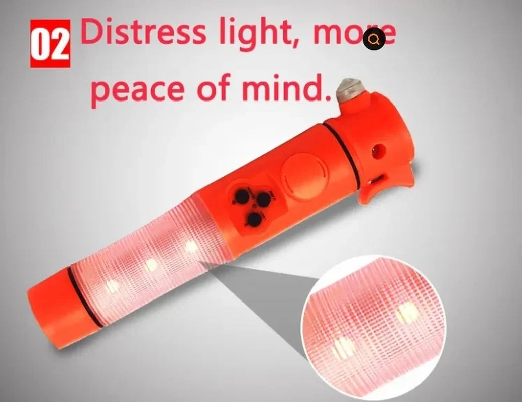 Car Safety Hammer with Seat Belt Cutter and LED Flashlight – image 4