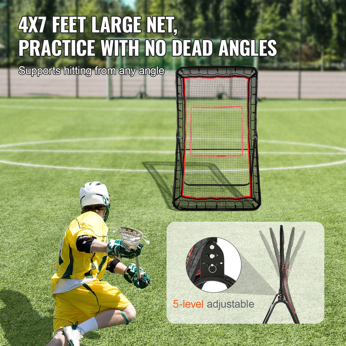4 x 7 Ft Backyard Rebounder Net With 5 Angles And Target – image 3