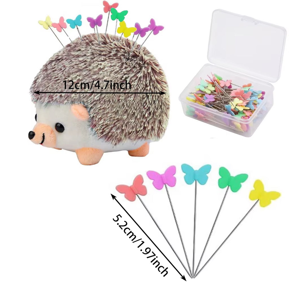 Hedgehog Pin Cushion - Sewing Kit with 100 Quilting Pins – image 6