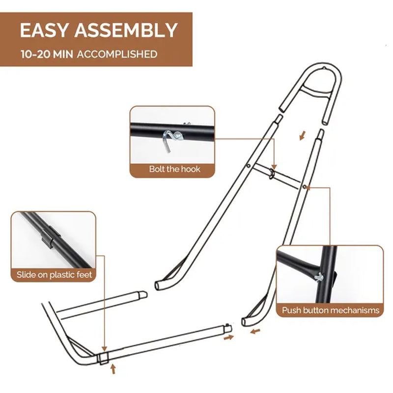 Heavy Duty Double-Barrel Hammock Stand for Most Hammocks – image 6