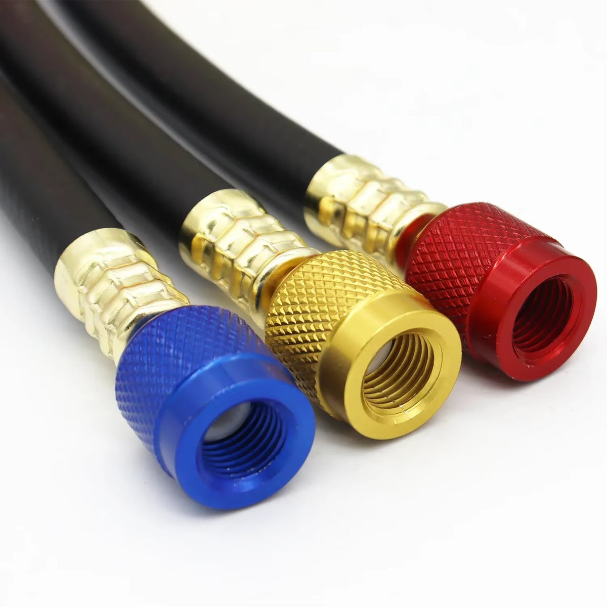 HVAC R410A Refrigerant Charging Hose 1.8 m, 800 PSI, 1/4 in SAE – image 6