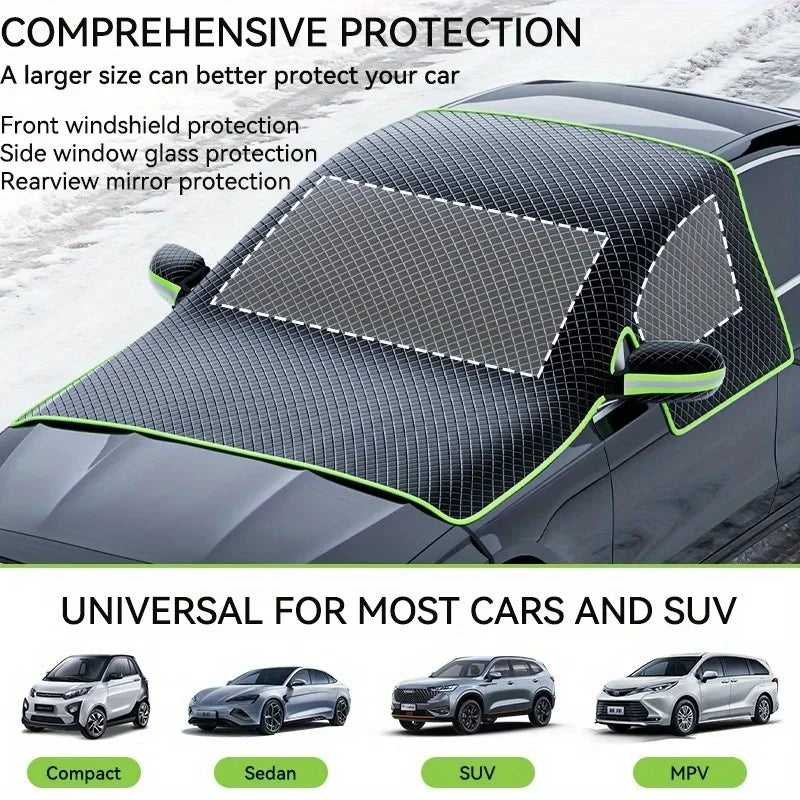 Windshield Snow Cover with Mirror Covers - Magnetic Frost Guard – image 2