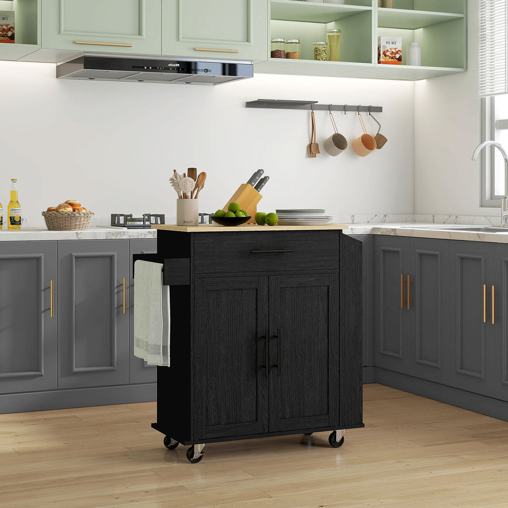 Rolling Kitchen Island Cart with Power Outlets and USB Ports – image 2