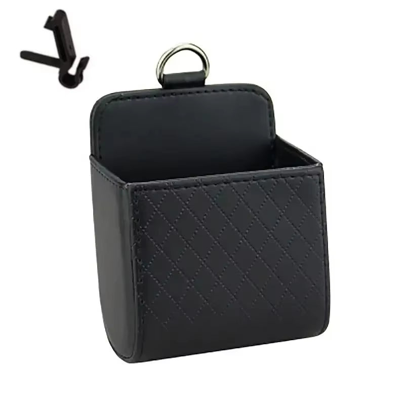 PU Leather Air Vent Organizer for Glasses & Phone – image 8