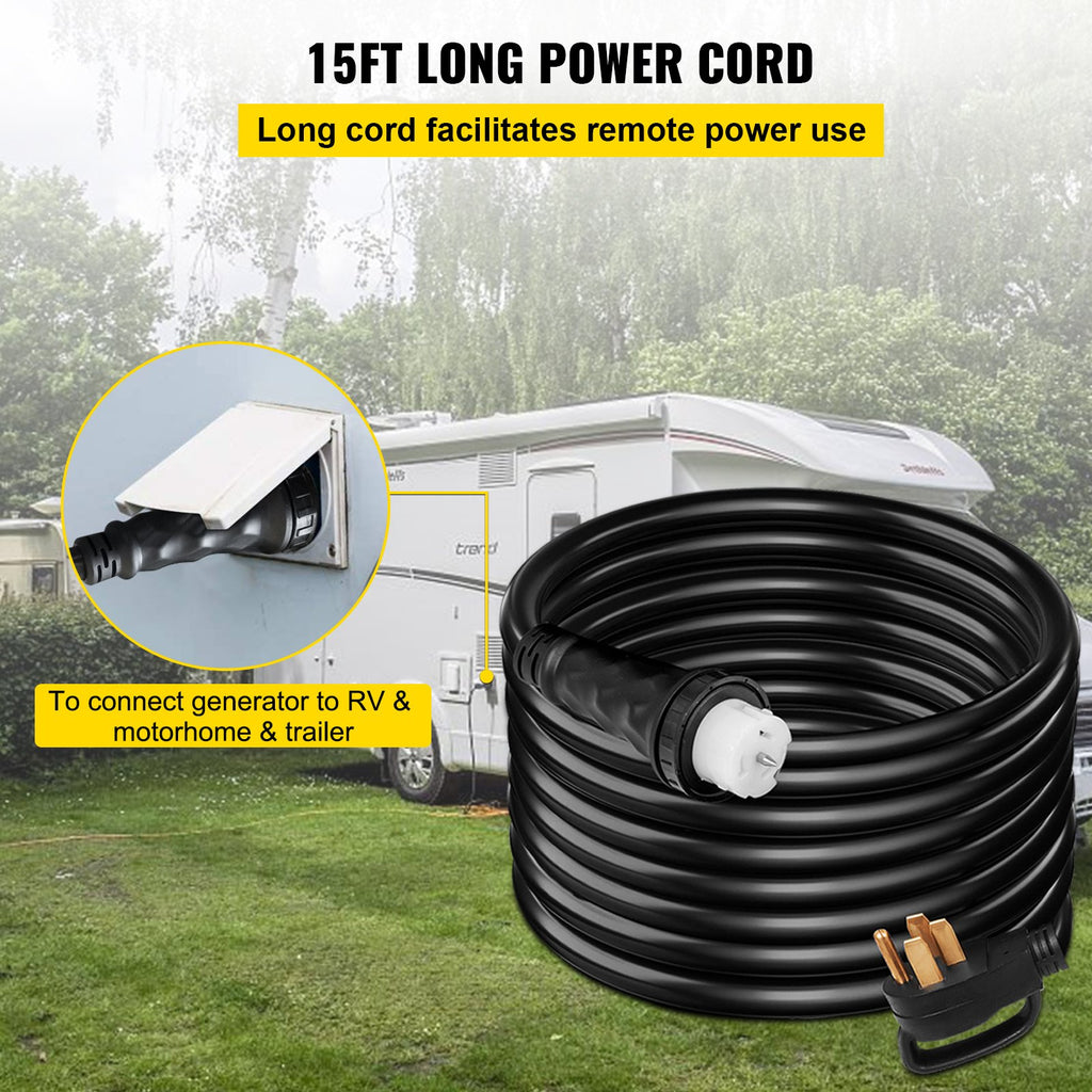50 Amp Generator Power Cord, NEMA 14-50P to SS2-50R Twist Lock – image 6