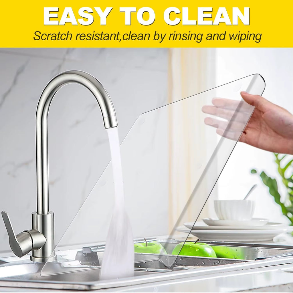 Clear Acrylic Cutting Board with Lip – Countertop Protector – image 3