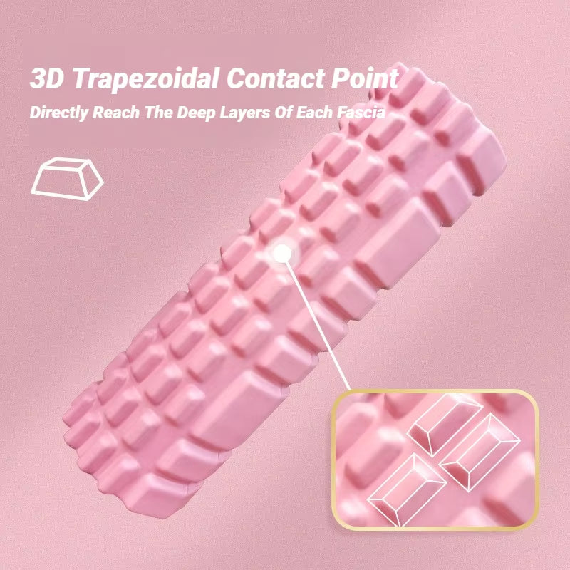 Hollow Grid Foam Roller, 30 cm EVA Exercise Roller – image 3