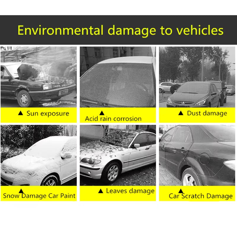 Full Car Cover, Waterproof Outdoor Auto Cover with Reflective Strips – image 7