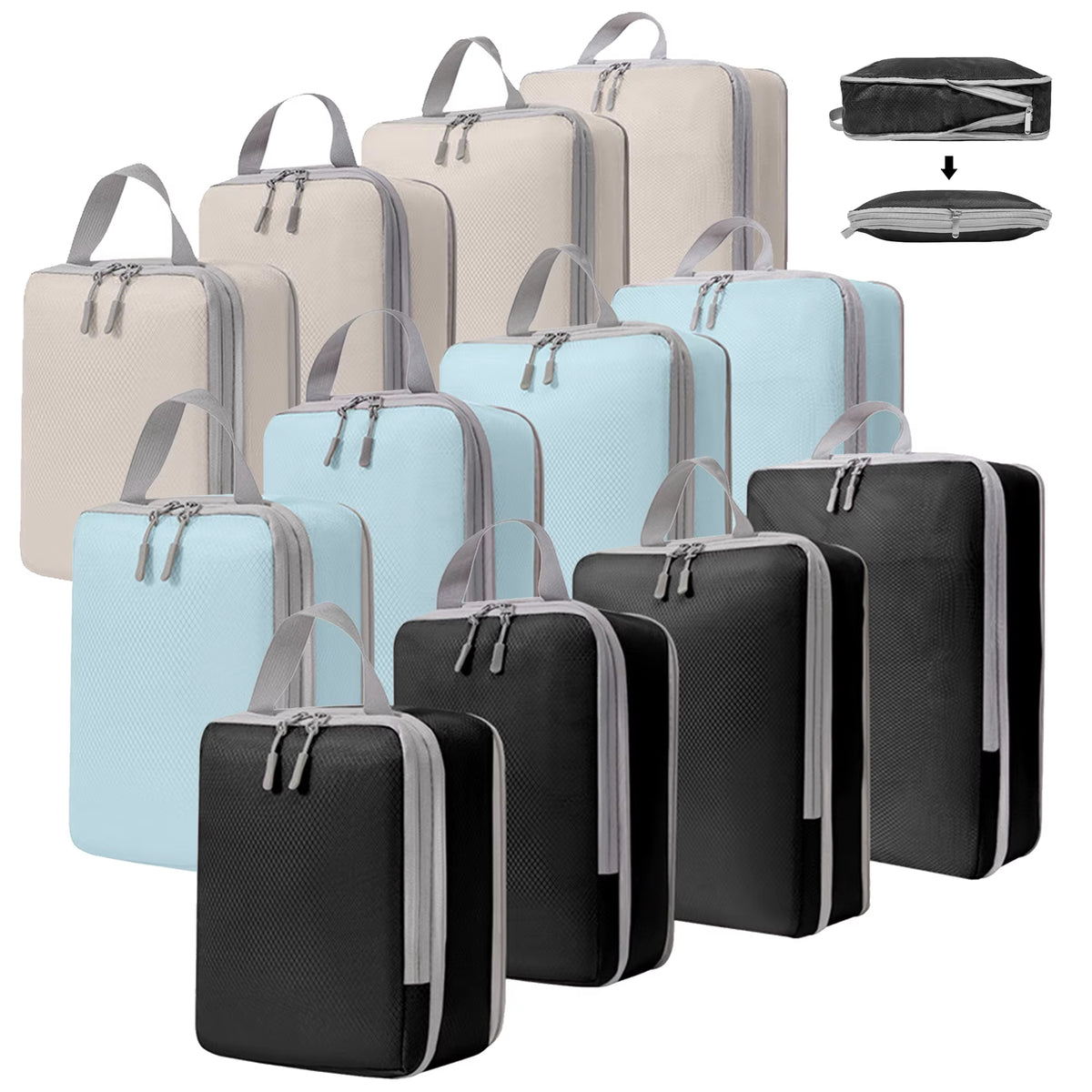 Compression Packing Cubes 4-Piece Set for Travel Luggage – image 2