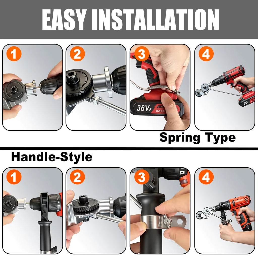 Double Head Sheet Metal Cutter - Electric Drill Plate Cutter Attachment