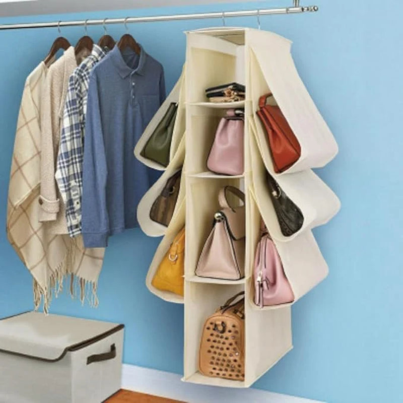 Hanging Purse Organizer – Closet Handbag Storage with Pockets – image 6