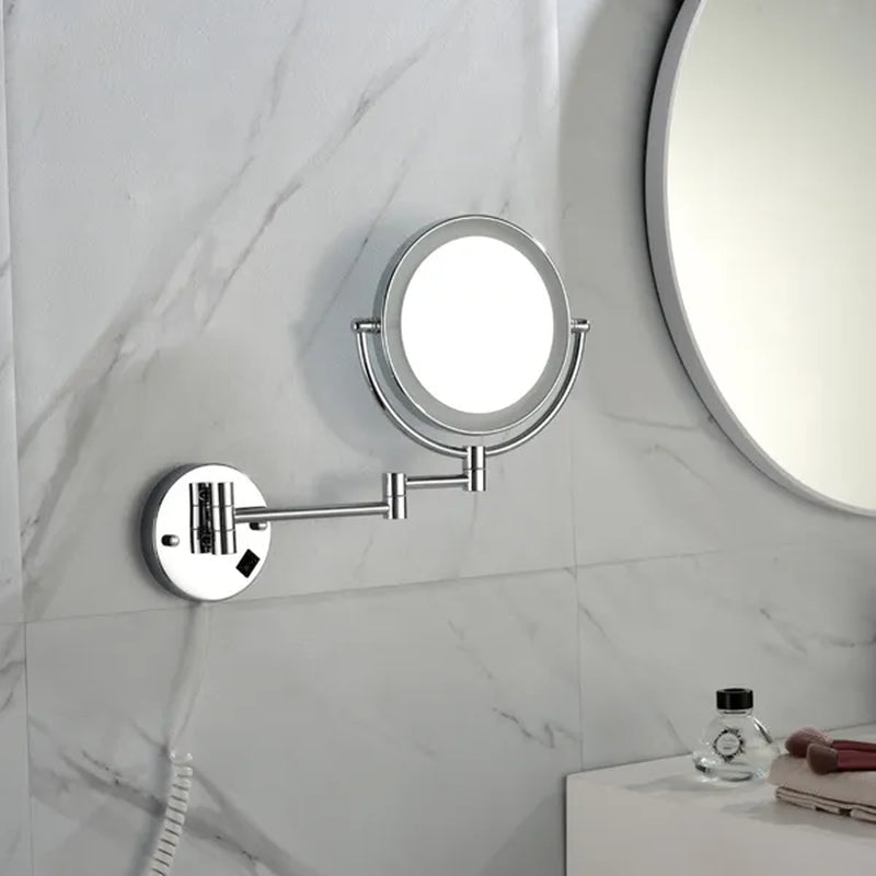 Wall Mount Lighted Makeup Mirror with 3X Magnification, Plug-In – image 7