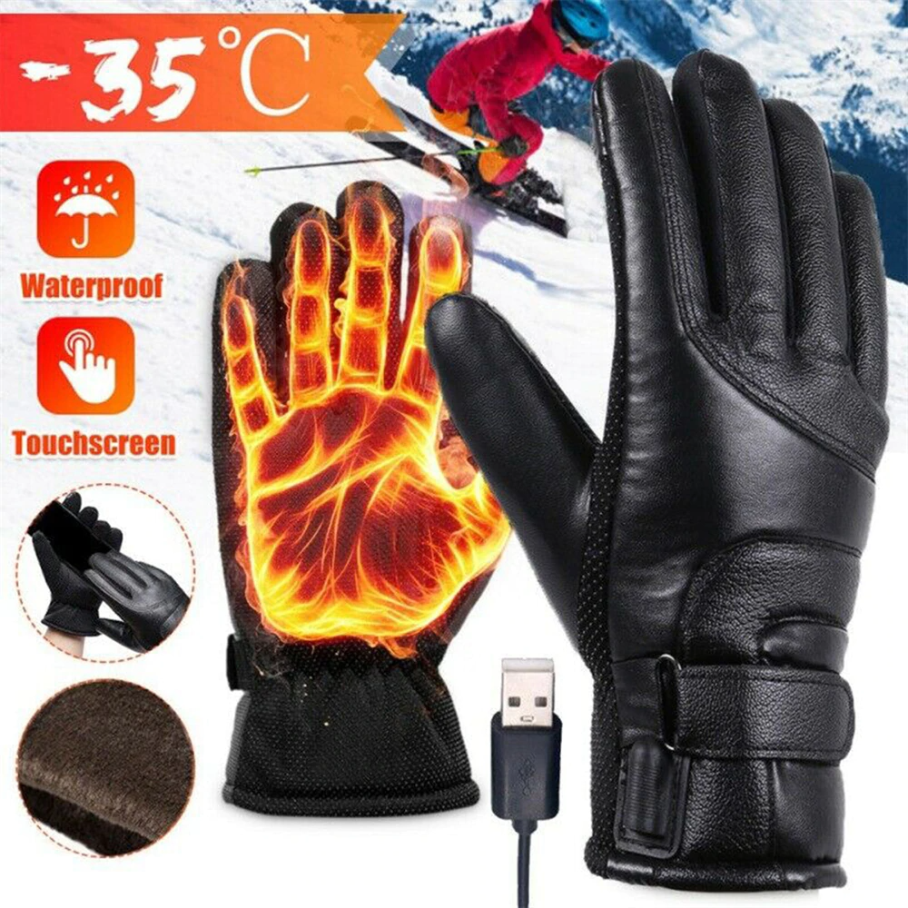 USB Heated Gloves – Touchscreen Windproof Winter Hand Warmers