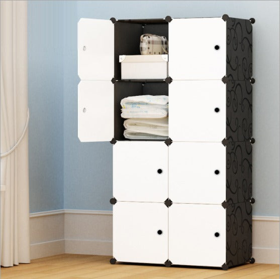 Cube Storage Organizer 8-Cube – Modular Closet Shelves with Rod – image 2