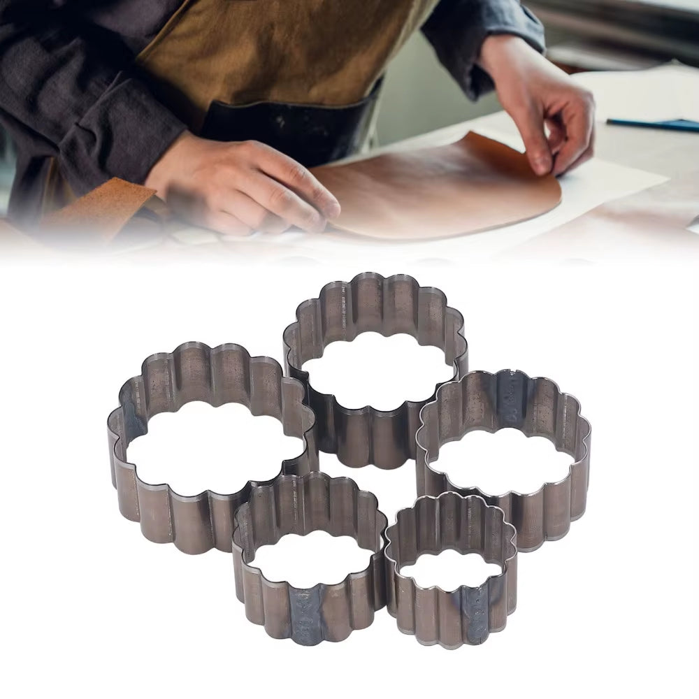 Flower Leather Cutting Dies Set 5 Piece 35 to 55mm – image 2
