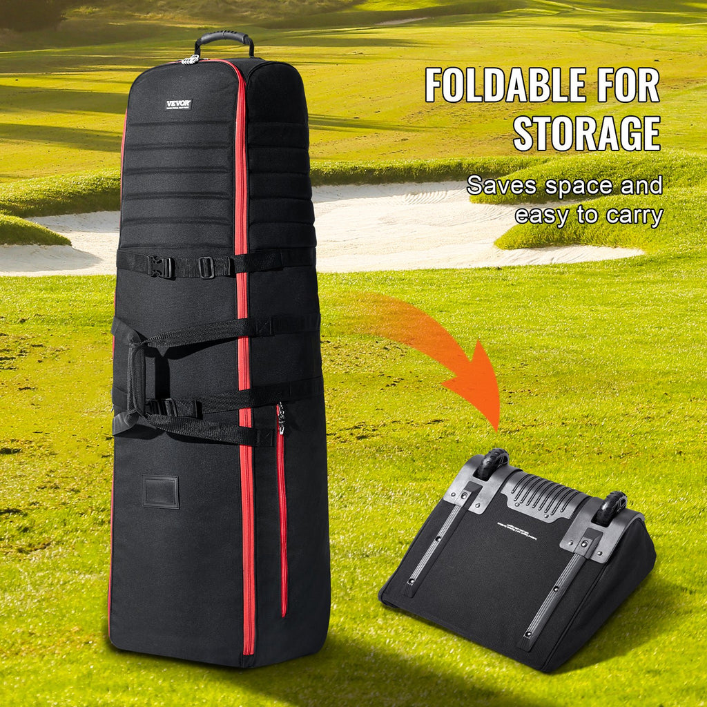 Padded Golf Travel Bag With Wheels, 1000D Nylon Airline Cover – image 5