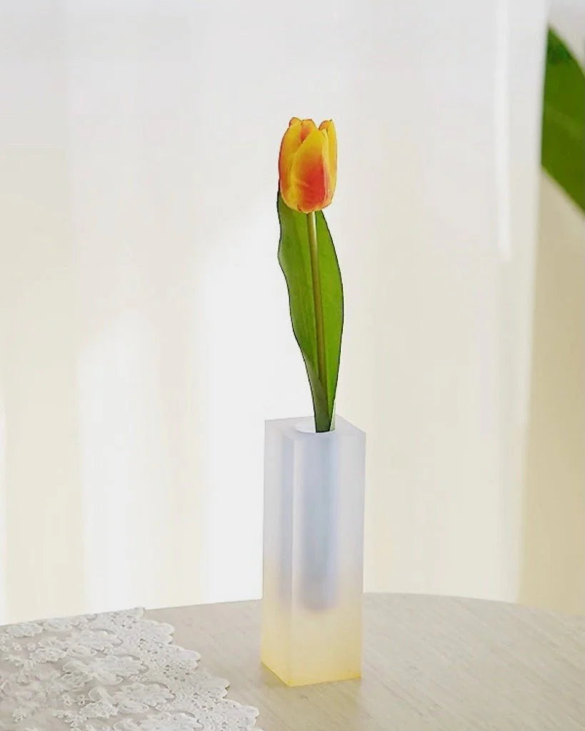 Decorative Vase - Iridescent Acrylic Pillar Flower Vase – image 5
