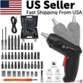 Cordless Electric Screwdriver 3.6V USB Rechargeable with LED