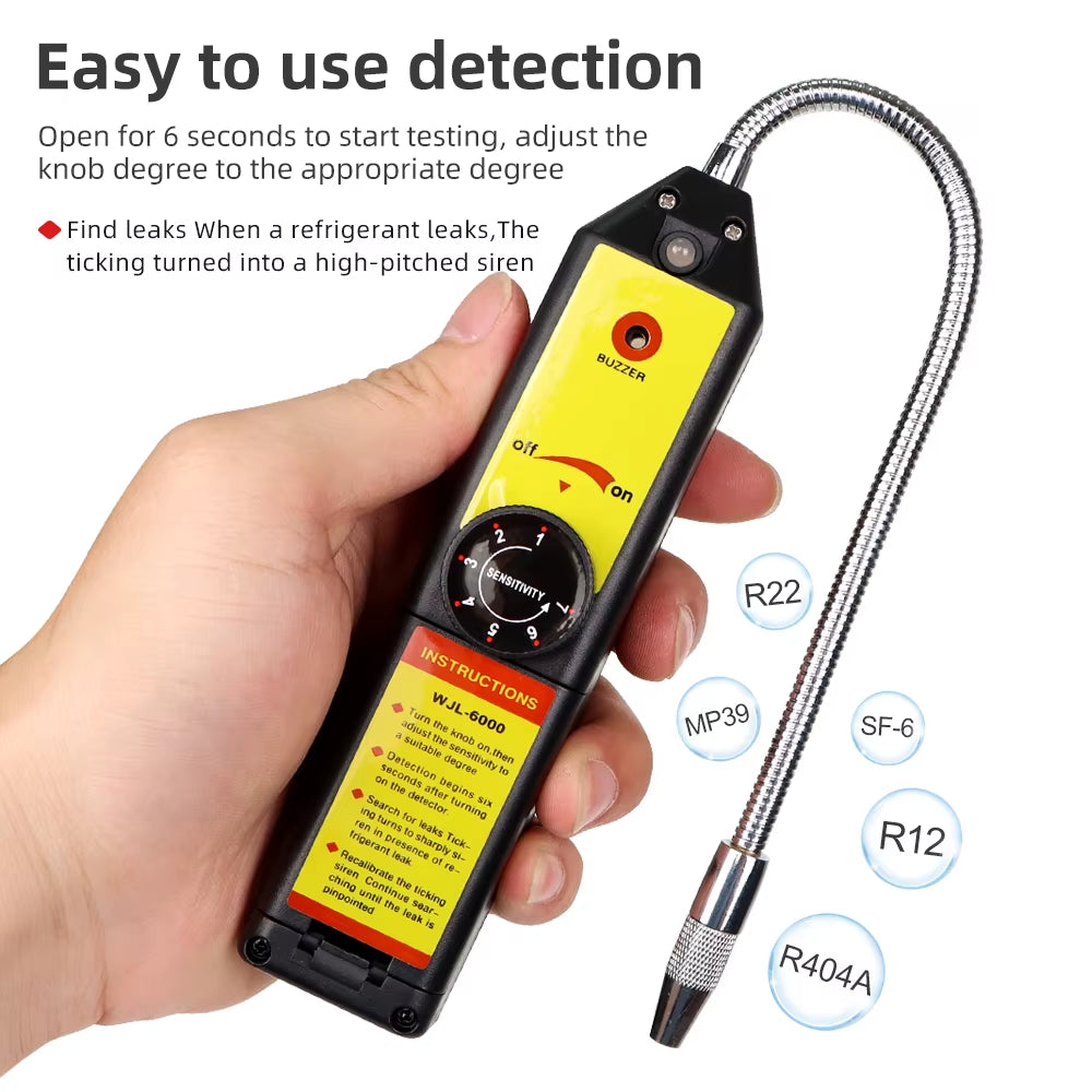 Refrigerant Leak Detector - Freon Halogen Gas Leak Tester for AC Systems