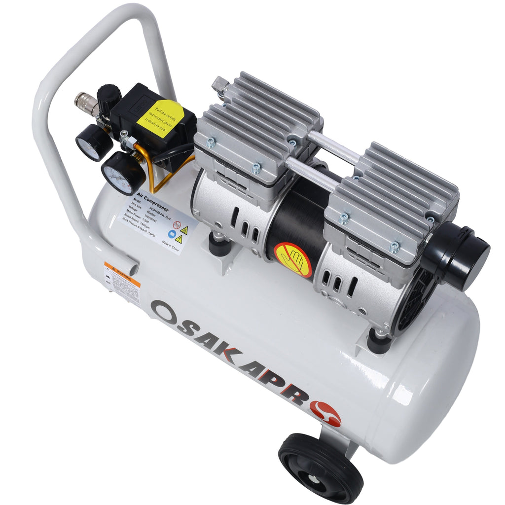 Air Compressor – 8 Gallon 1.5 HP Quiet Oil-Free Shop Compressor