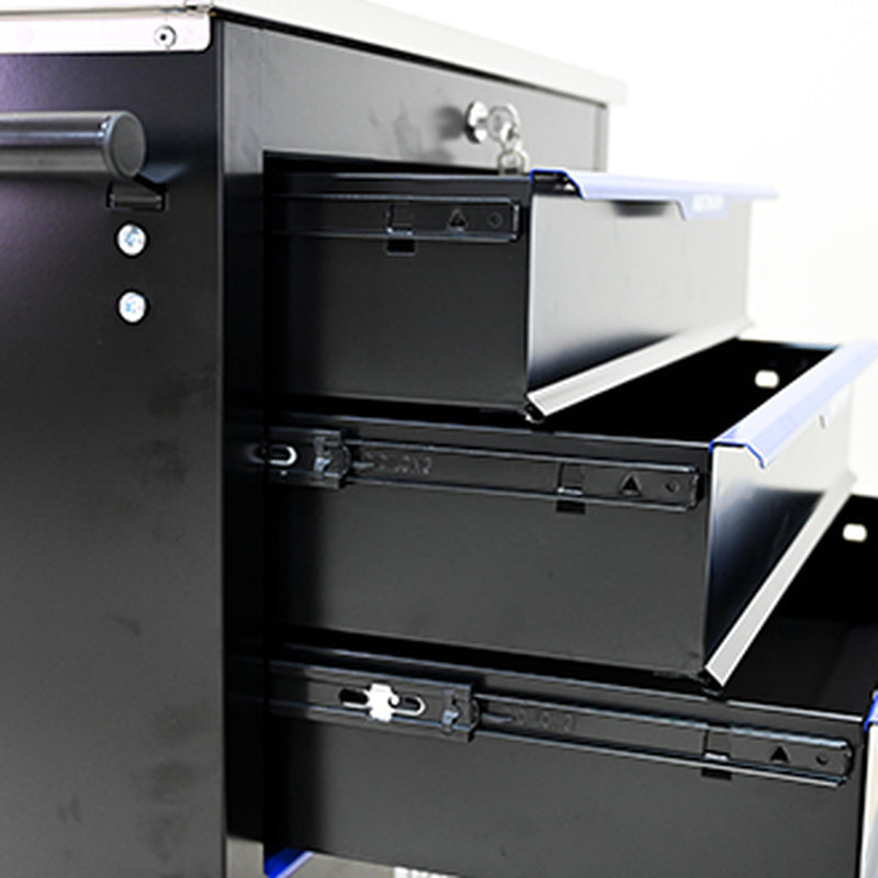 5 Drawer Lockable Tool Cart with Stainless Top and Brake Casters