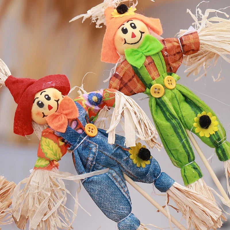 Scarecrow Decoration – Small Autumn Harvest Figure for Fall Decor