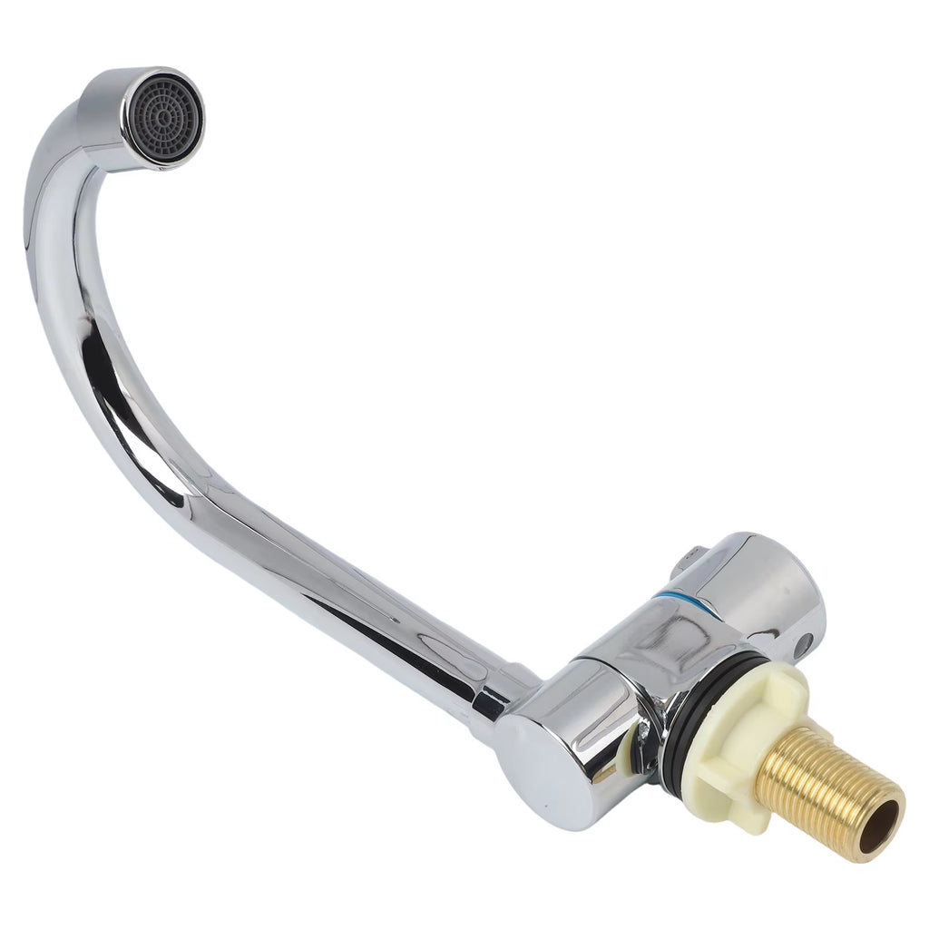 RV Folding Faucet, 360 Degree Swivel Stainless Steel Cold Water Tap – image 5