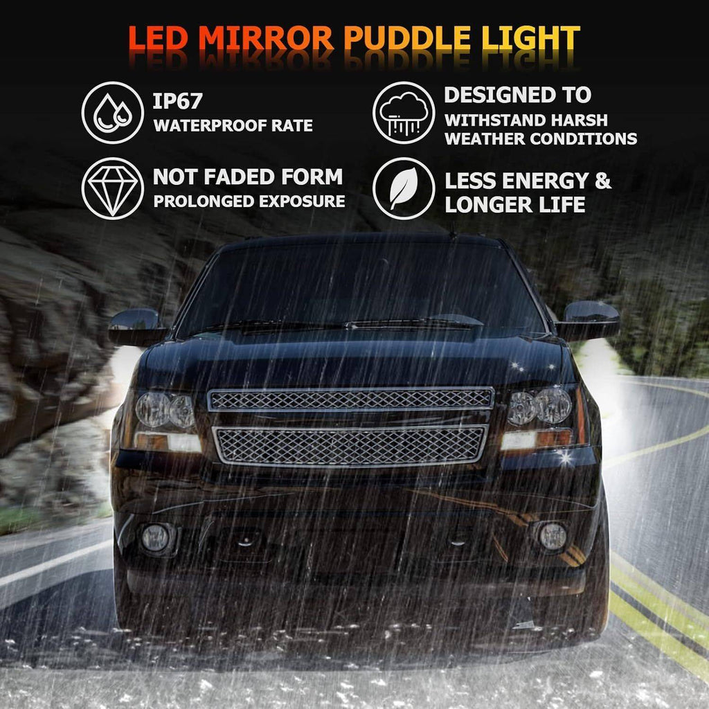 LED Side Mirror Puddle Lights 2 Pack for 2007-2014 GM Trucks and SUVs – image 6