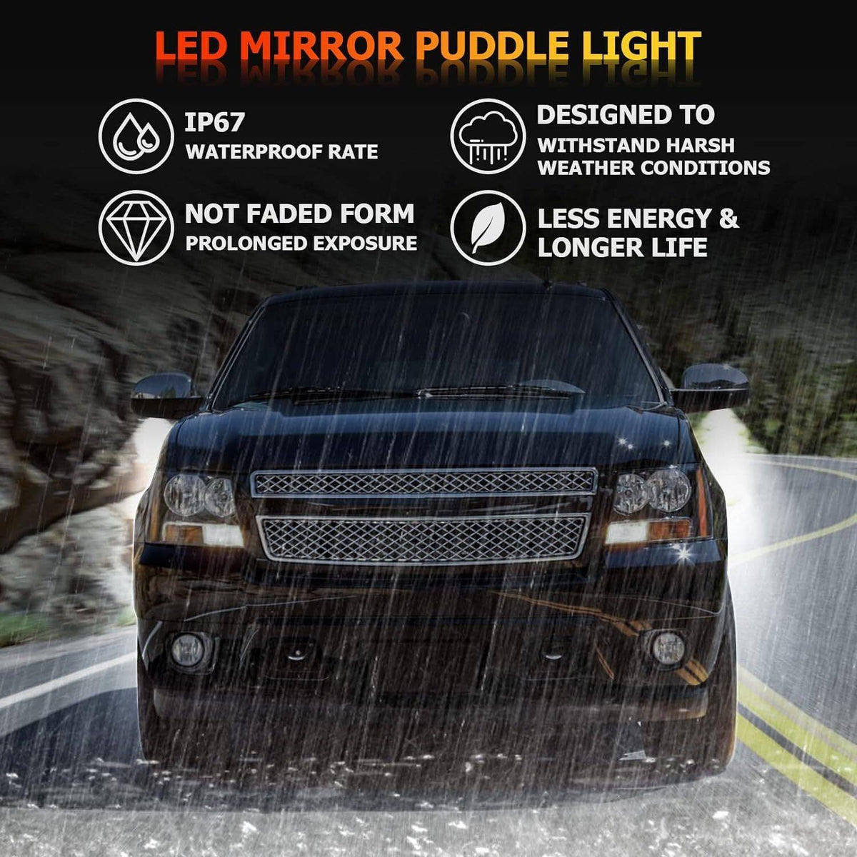 LED Side Mirror Puddle Lights 2 Pack for 2007-2014 GM Trucks and SUVs – image 6