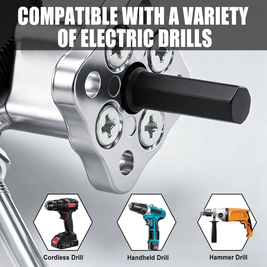 Double Head Sheet Metal Cutter - Electric Drill Plate Cutter Attachment