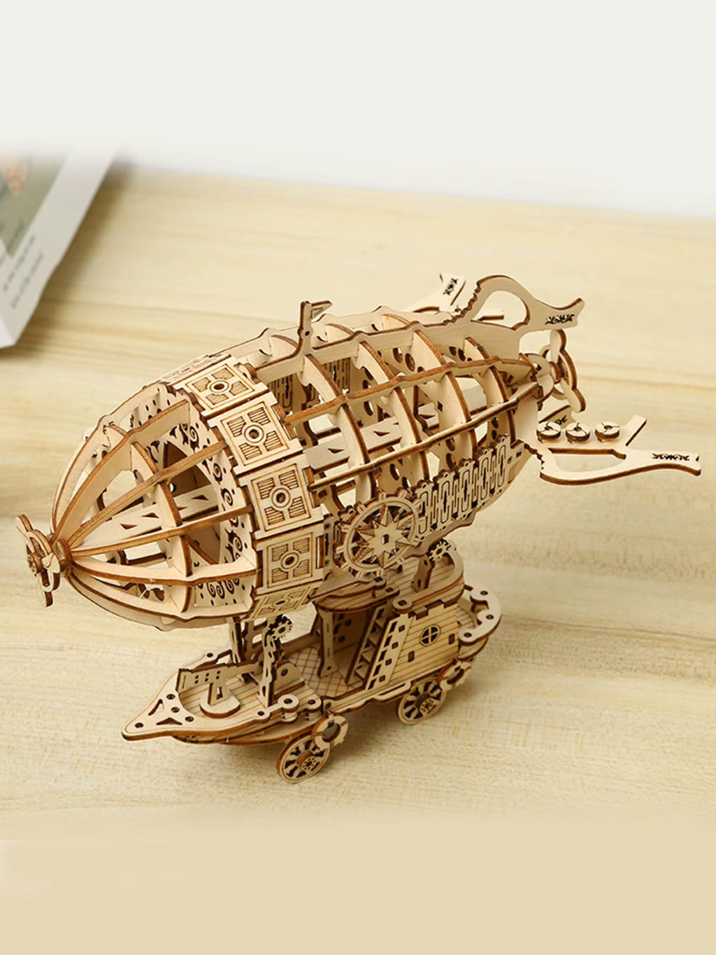 3D Wooden Airship Model Kit for Adults, Mechanical Puzzle – image 3