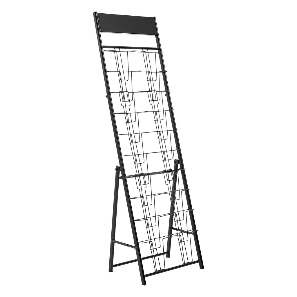 20-Pocket Floor Standing Brochure Display Rack, Metal Literature Stand – image 1
