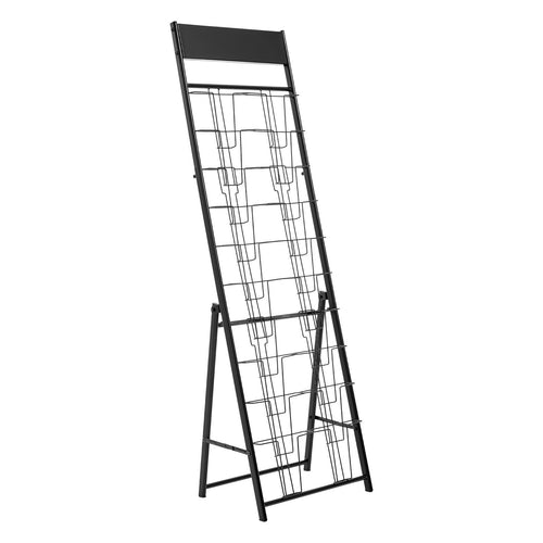 20-Pocket Floor Standing Brochure Display Rack, Metal Literature Stand – image 1