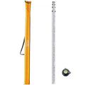 Grade Rod 14 ft Aluminum Telescopic Leveling Rod, Feet/8ths with Bag
