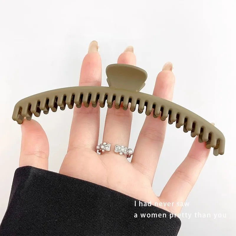 Hair Claw Clip Long Slim Solid Color for Thick Hair – image 9