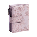 Women's Trifold Wallet – Embossed PU Leather RFID Short Purse