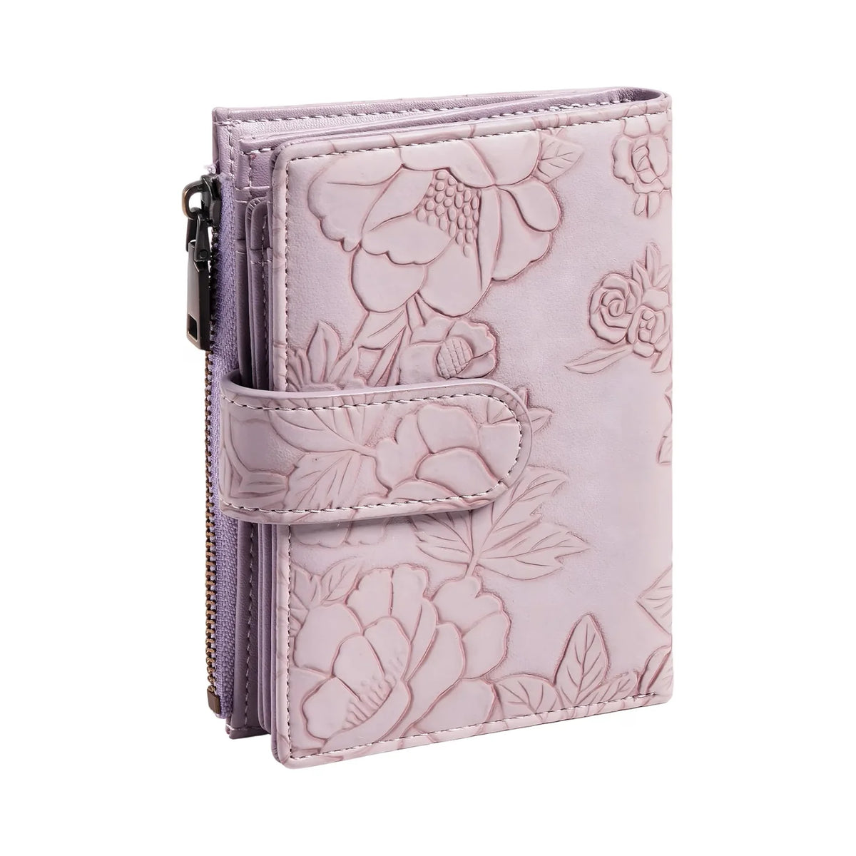 Women's Trifold Wallet – Embossed PU Leather RFID Short Purse