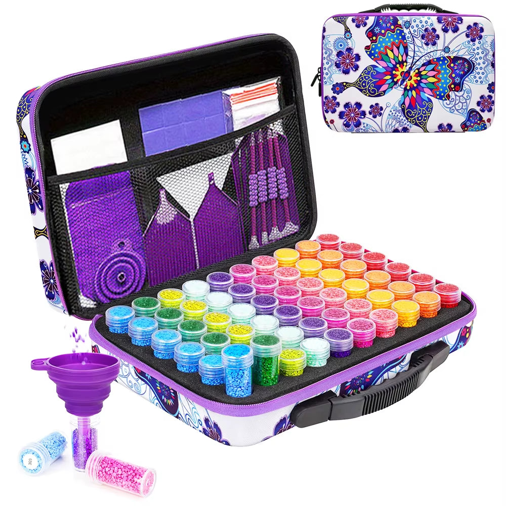 Diamond Painting Storage Case with 60 Bead Containers and Tools – image 2