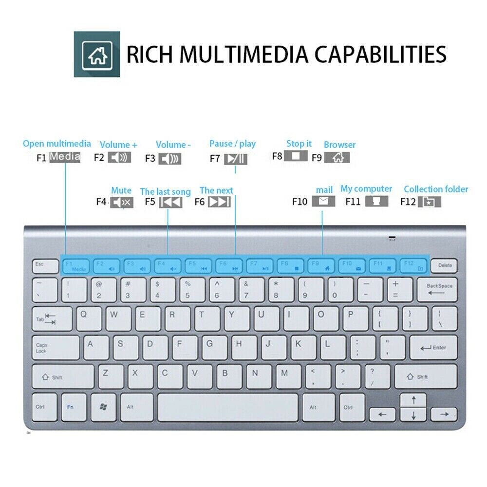 Mini Wireless Keyboard and Mouse Set, 2.4G, 78 Keys, Gold – image 6