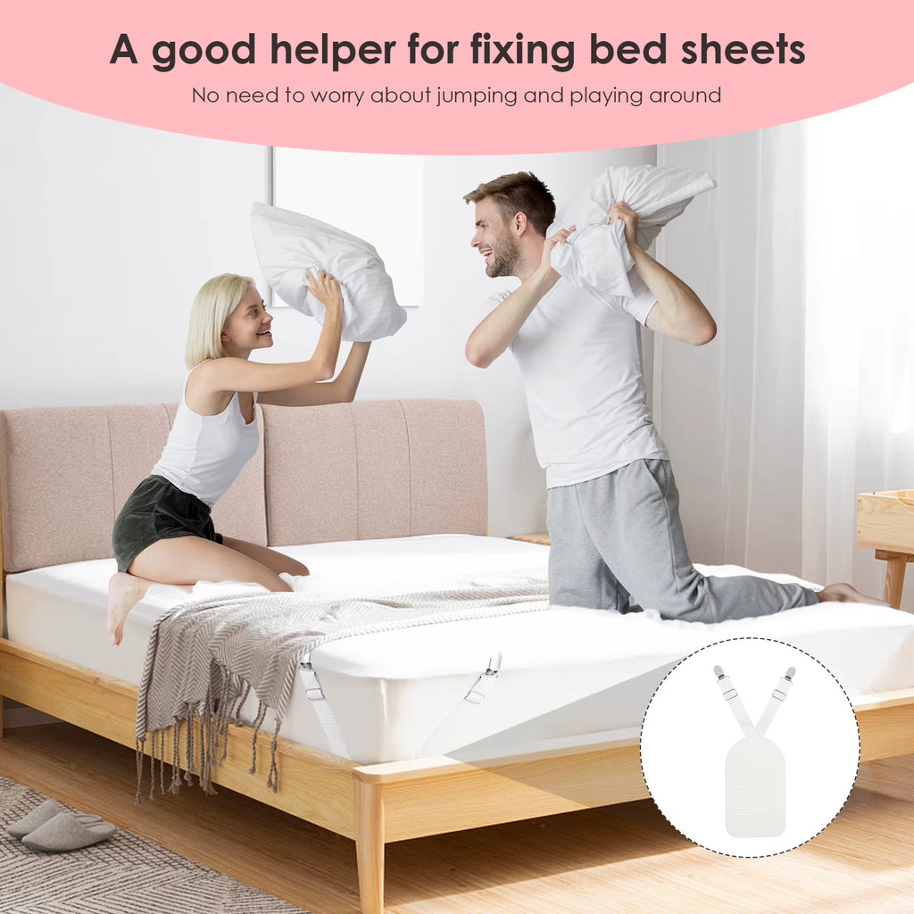 Bed Sheet Holders with Pressure Plate - Adjustable, 4 Pack – image 7