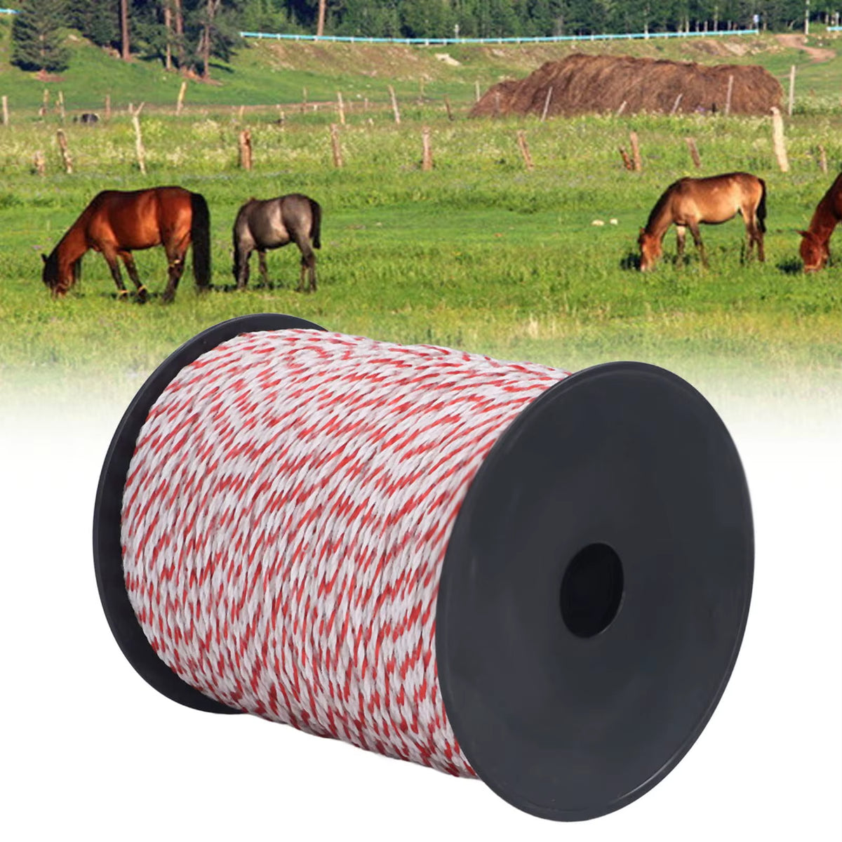 Ranch Electric Fence Polywire, 656 ft Stainless 6-Strand Roll – image 6