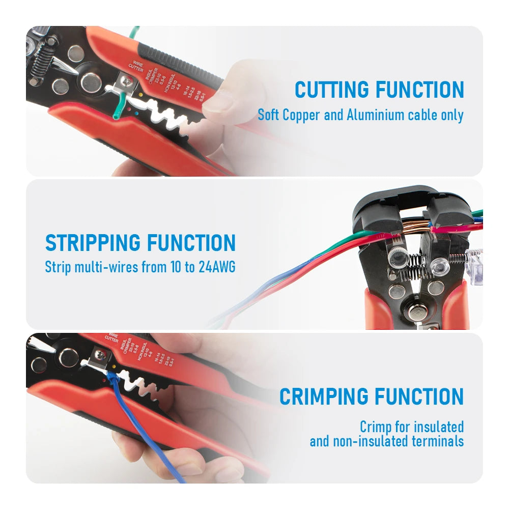 Automatic Wire Stripper with Cutter and Crimper – image 4