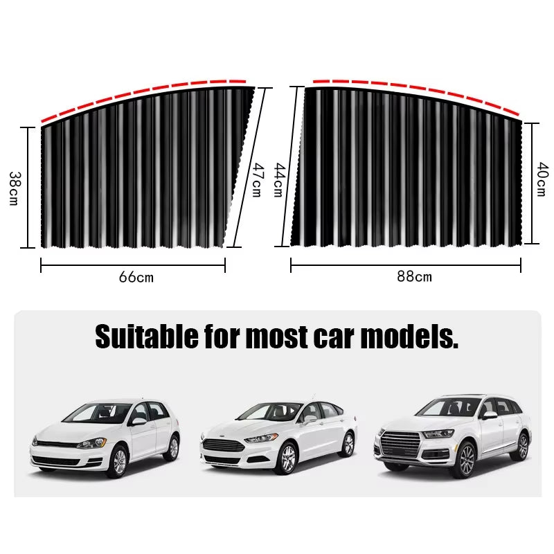 Magnetic Car Window Sun Shades – Front or Rear Side Curtains – image 5