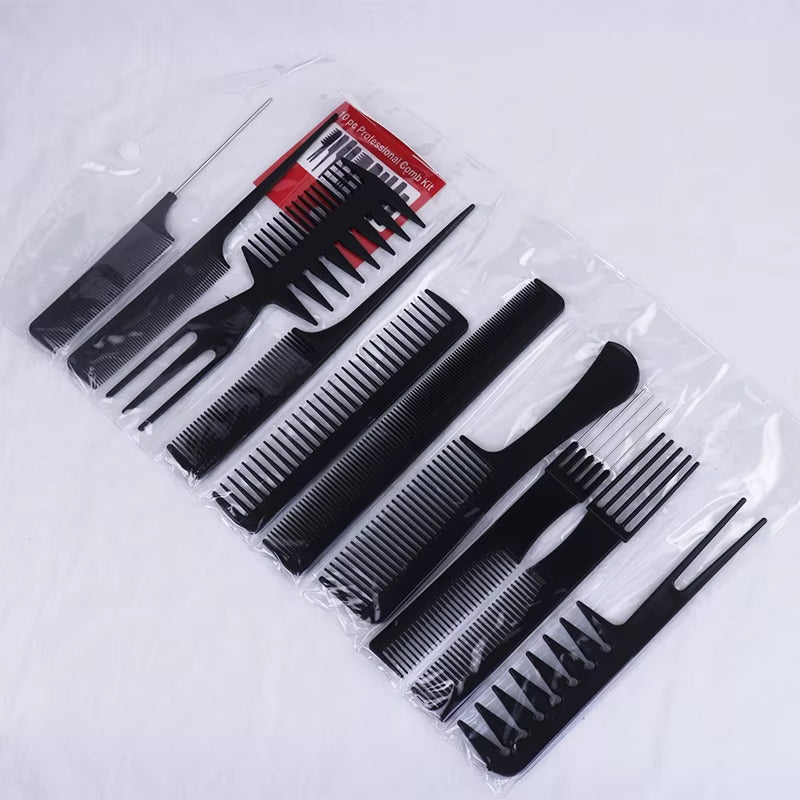 10-Piece Anti-Static Hair Comb Set for Styling & Detangling