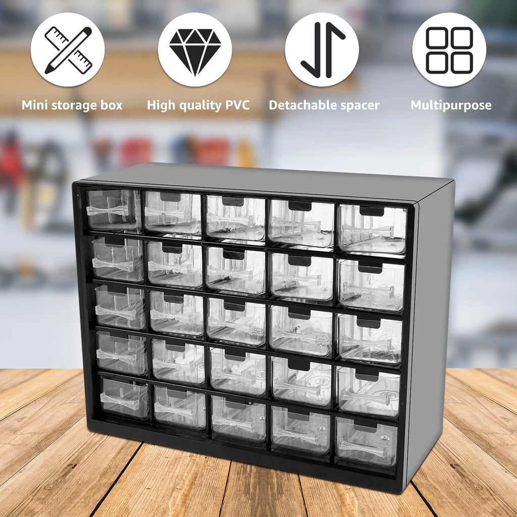 25-Drawer Craft & Bead Storage Cabinet with 50 Removable Dividers – image 5