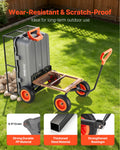 Garden Dump Cart, 800 Lb Poly with Removable Side Fence