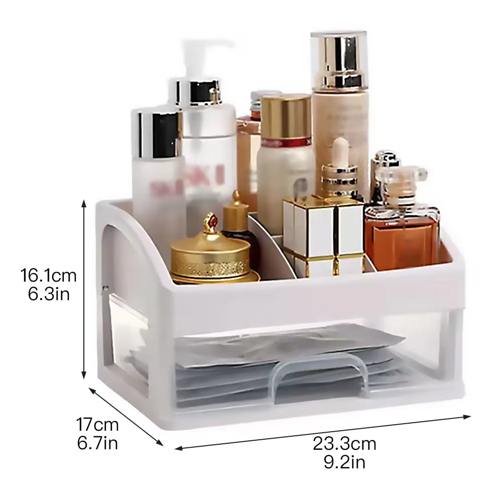 Makeup Organizer – Clear 3-Drawer Cosmetic Storage Box – image 7