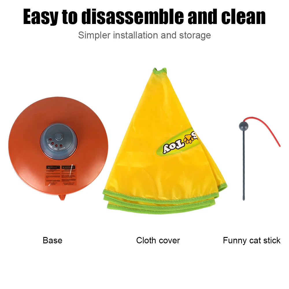 Electric Cat Toy Plate – Moving Feather Under-Cover Mouse – image 5